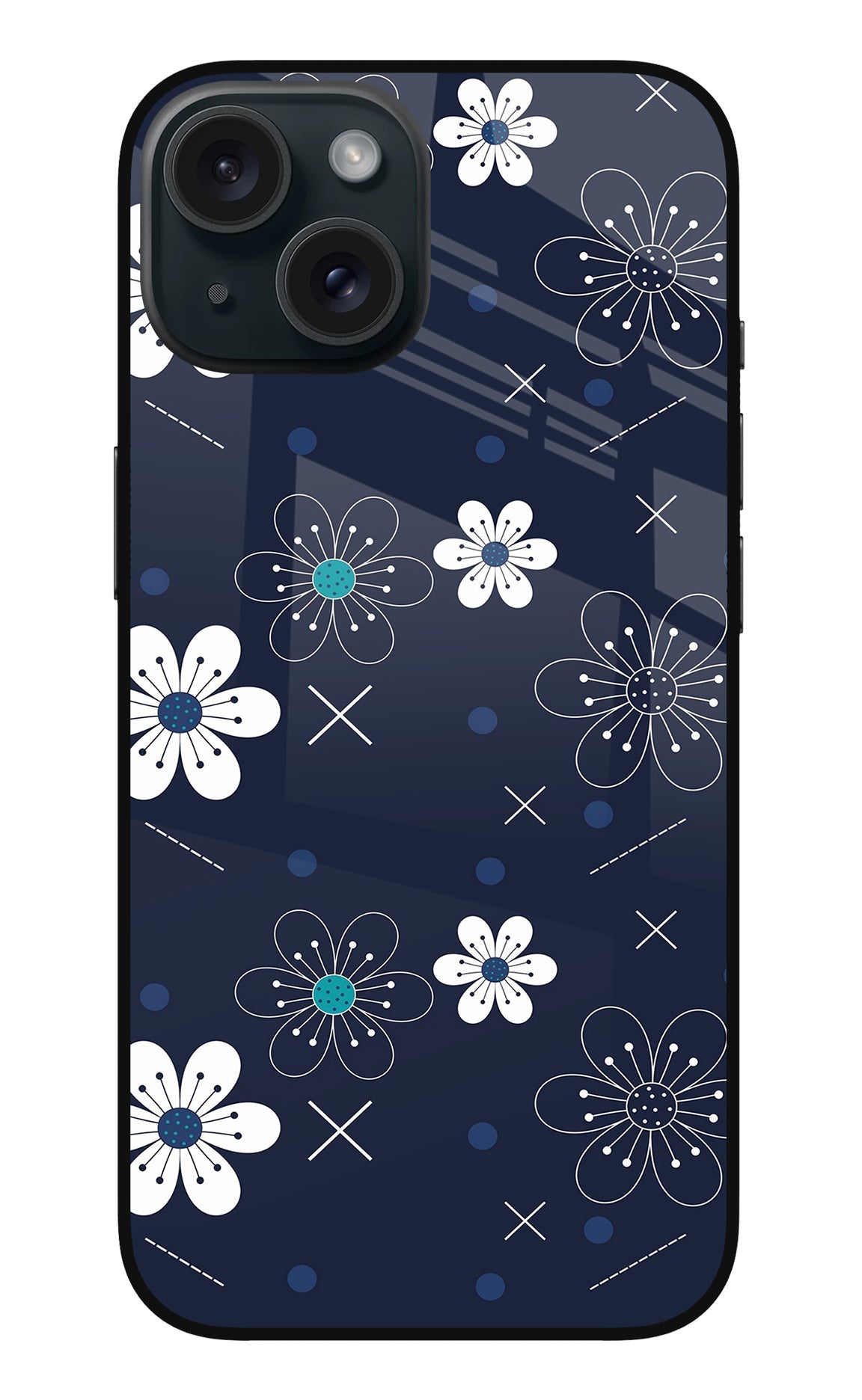 Flowers iPhone 15 Plus Glass Case