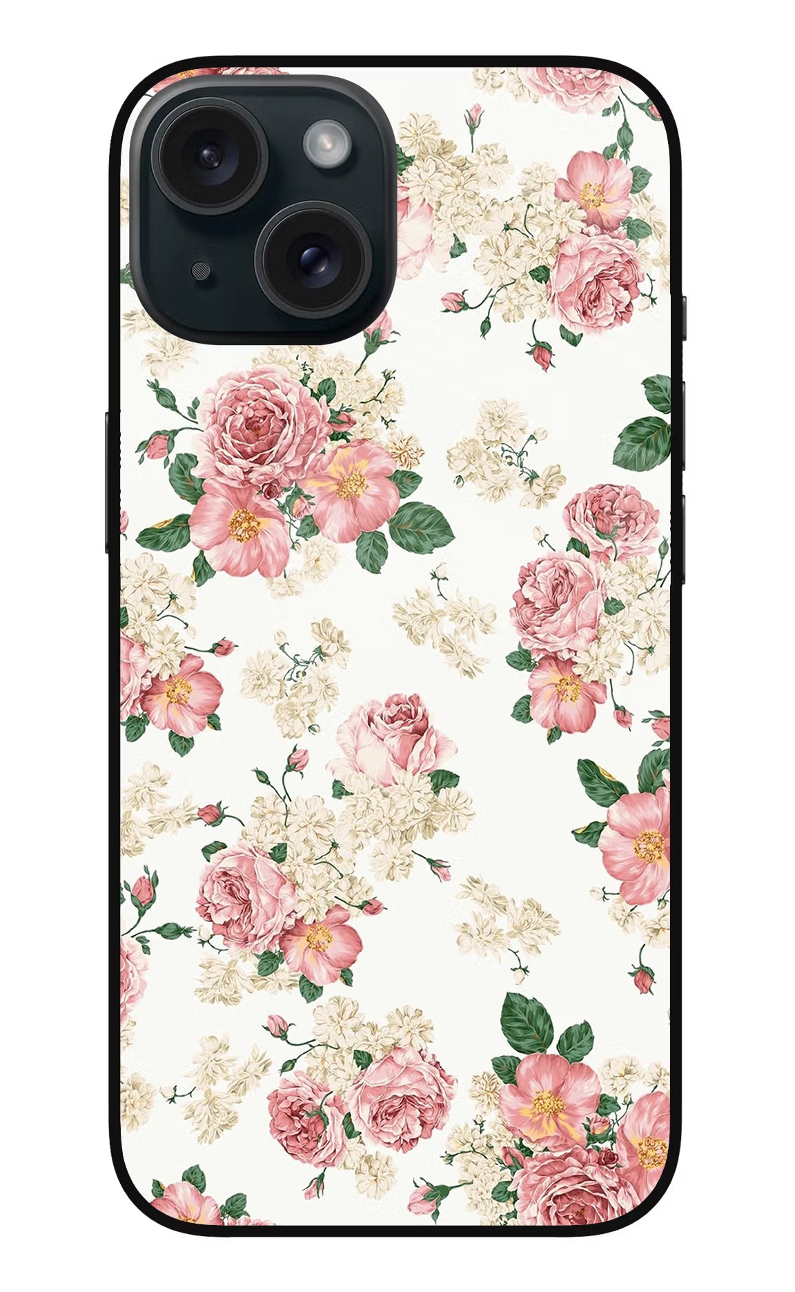 Flowers iPhone 15 Plus Glass Case Back Cover by Casekaro