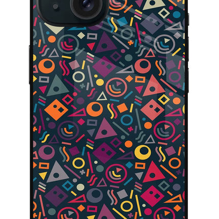 Geometric Abstract iPhone 15 Plus Glass Case