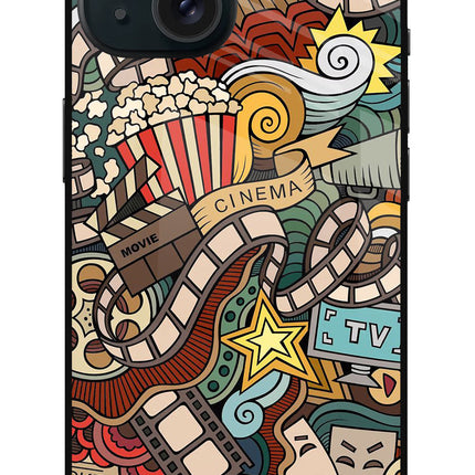 Cinema Abstract iPhone 15 Plus Glass Case