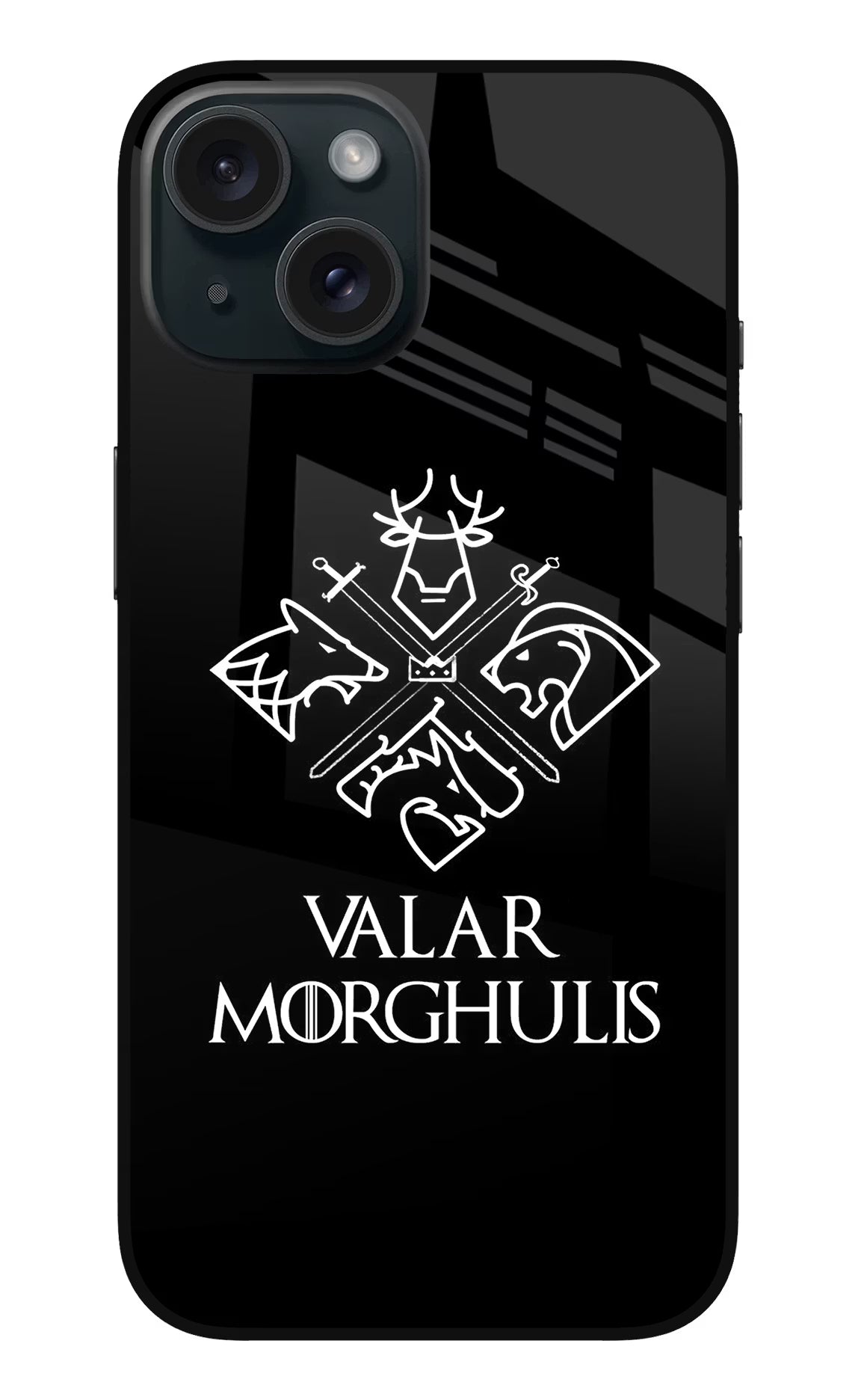 Valar Morghulis | Game Of Thrones iPhone 15 Plus Glass Case Back Cover by Casekaro