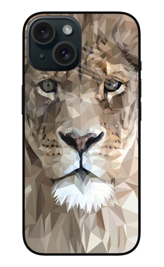 Lion Art iPhone 15 Plus Glass Case