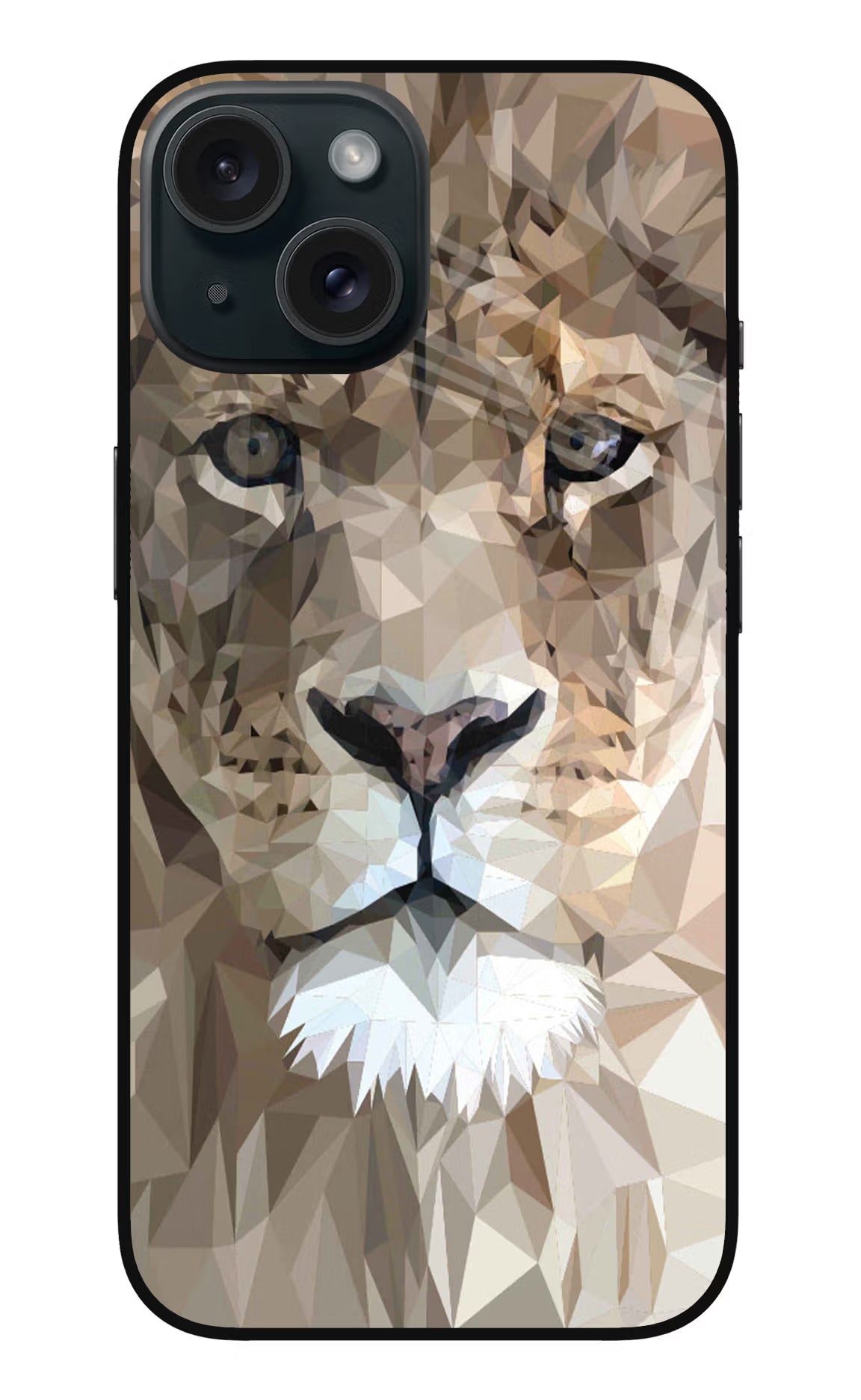 Lion Art iPhone 15 Plus Glass Case Back Cover by Casekaro
