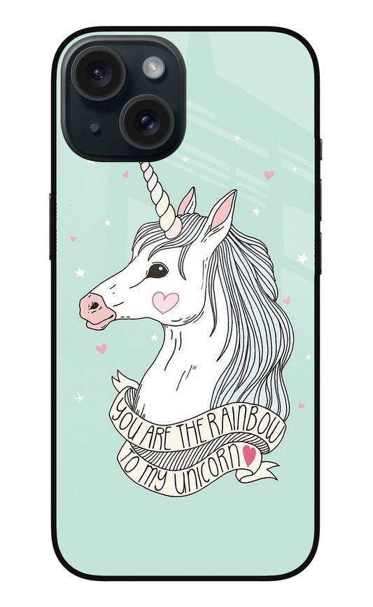 Unicorn Wallpaper iPhone 15 Plus Glass Case