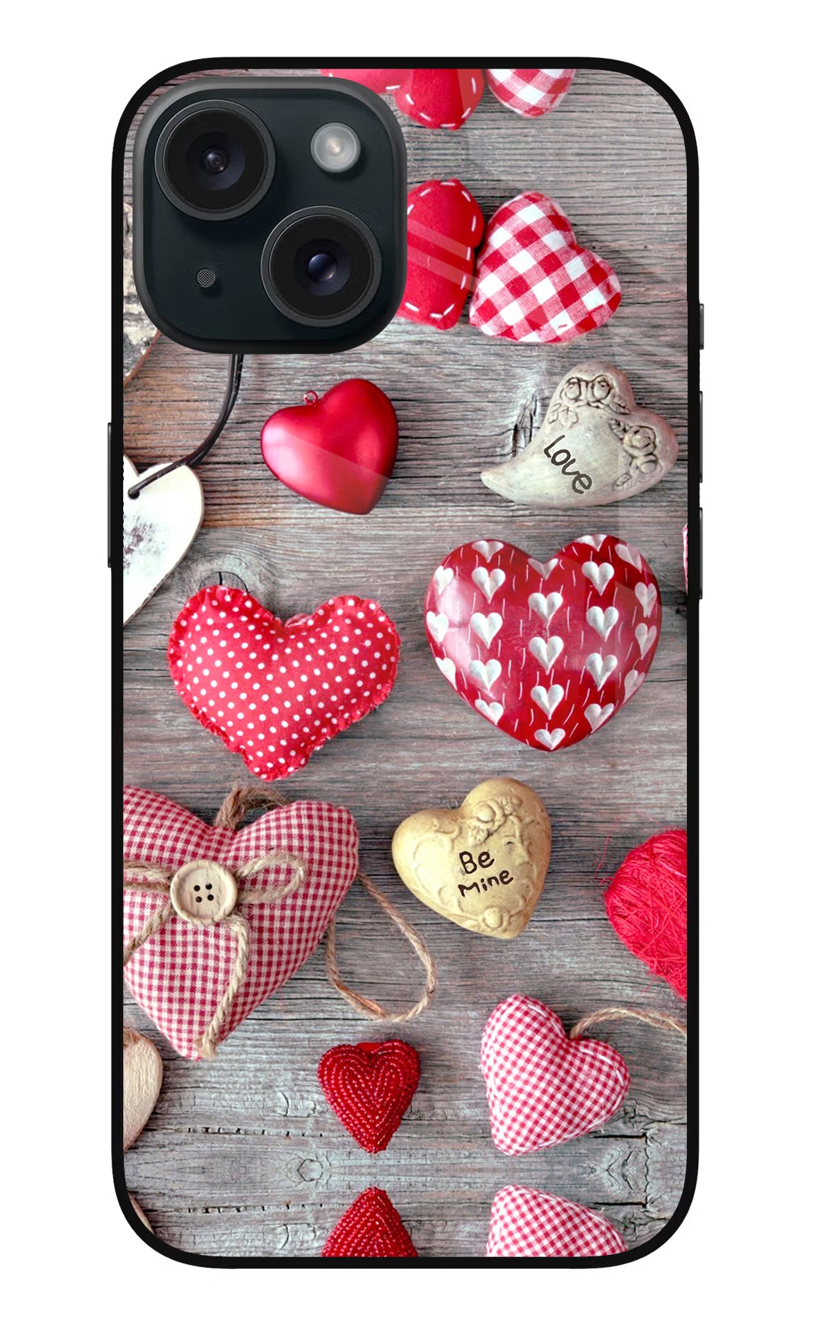 Love Wallpaper iPhone 15 Plus Glass Case Back Cover by Casekaro