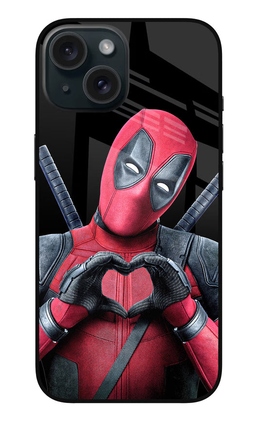 Deadpool iPhone 15 Plus Glass Case