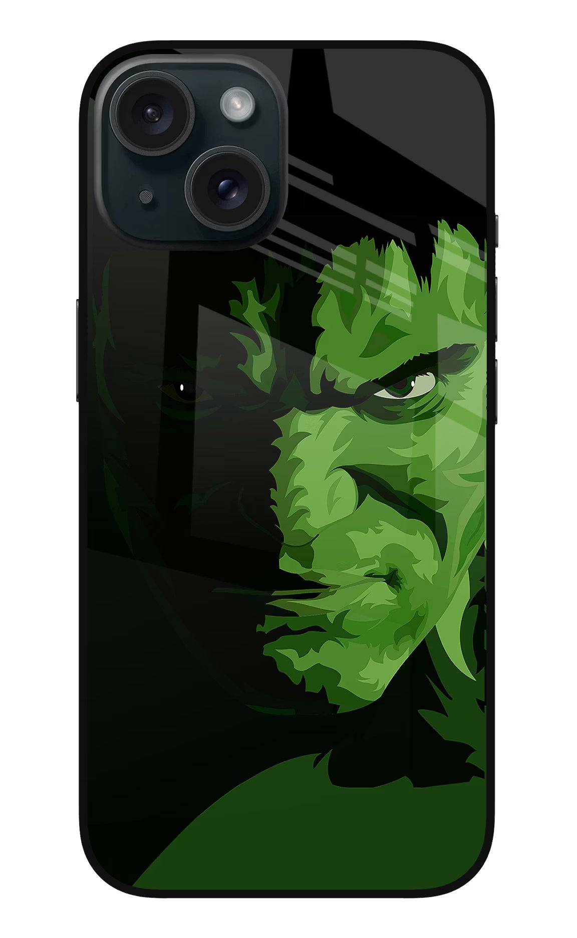 HULK iPhone 15 Plus Glass Case Back Cover by Casekaro