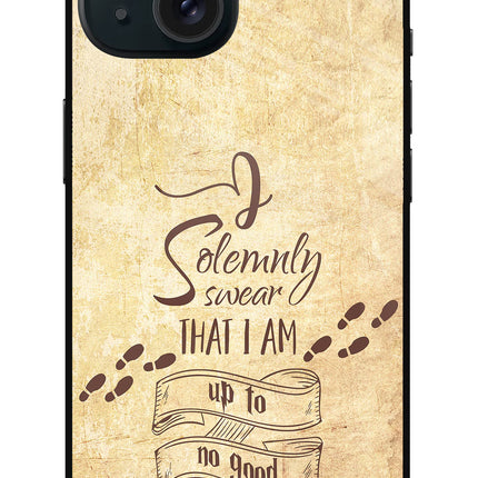 I Solemnly swear that i up to no good iPhone 15 Plus Glass Case