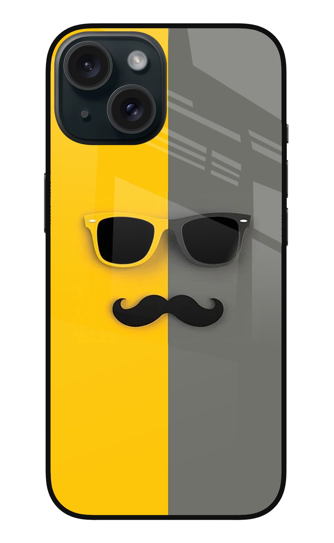 Sunglasses with Mustache iPhone 15 Plus Back Cover