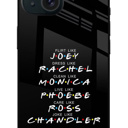 FRIENDS Character iPhone 15 Plus Glass Case
