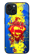 Superman logo iPhone 15 Plus Glass Case