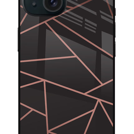 Geometric Pattern iPhone 15 Plus Glass Case Back Cover by Casekaro