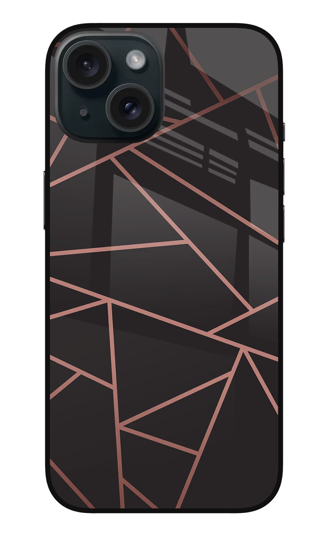 Geometric Pattern iPhone 15 Plus Glass Case Back Cover by Casekaro