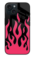 Fire Flames iPhone 15 Plus Glass Case