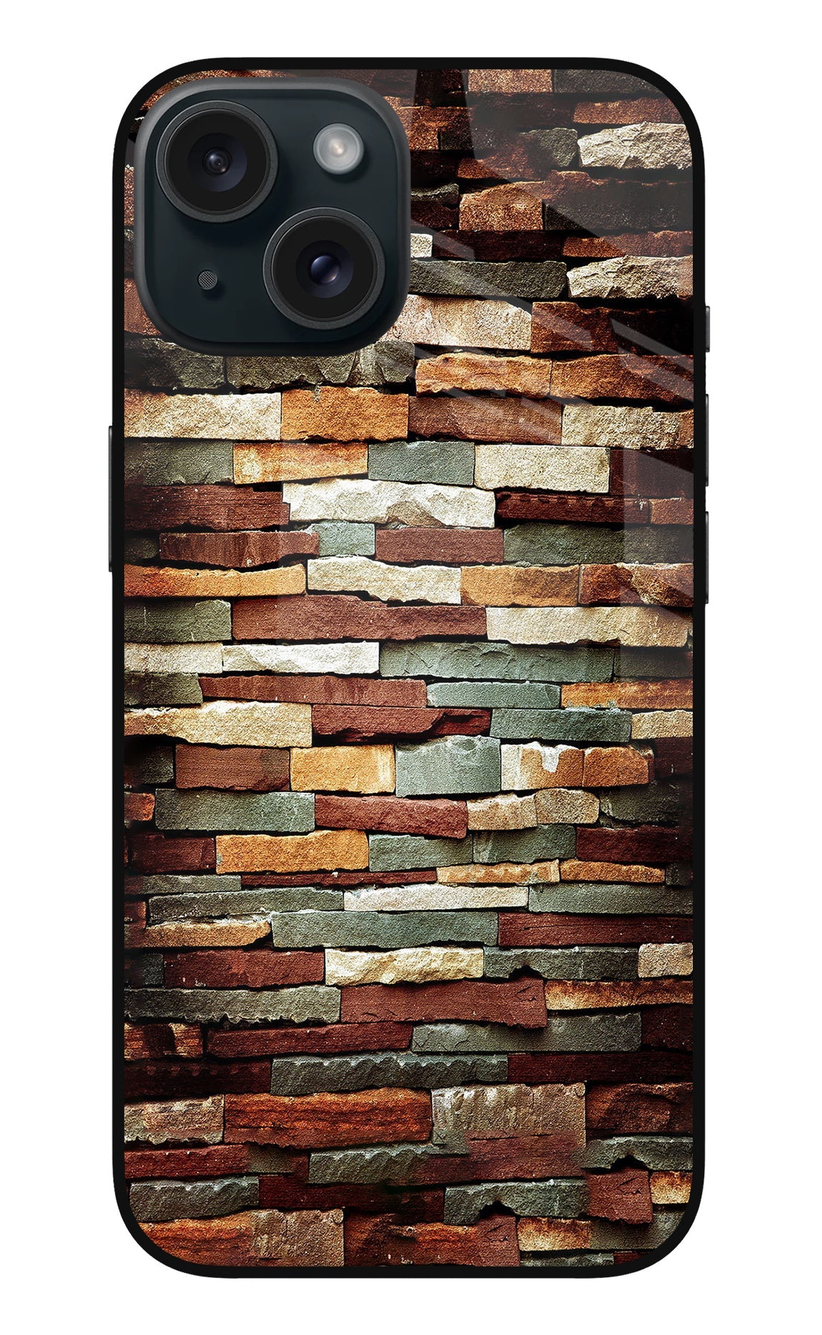 Bricks Pattern iPhone 15 Plus Back Cover