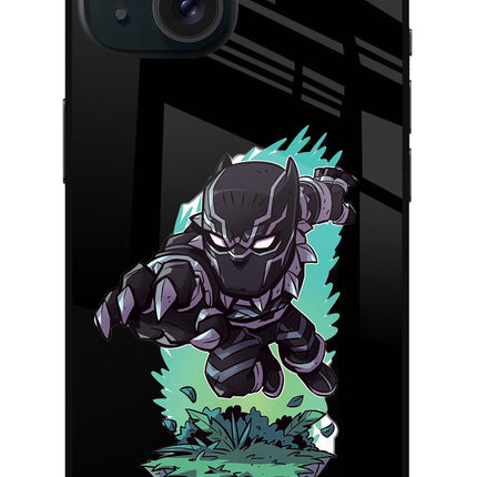 Black Panther iPhone 15 Plus Glass Case