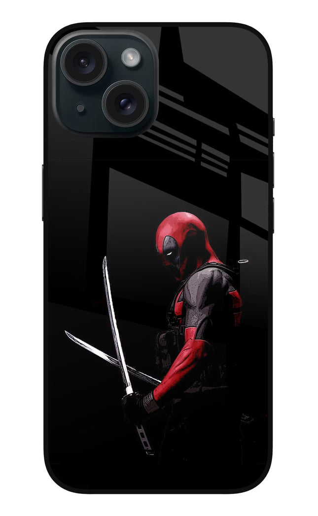 Deadpool iPhone 15 Plus Glass Case