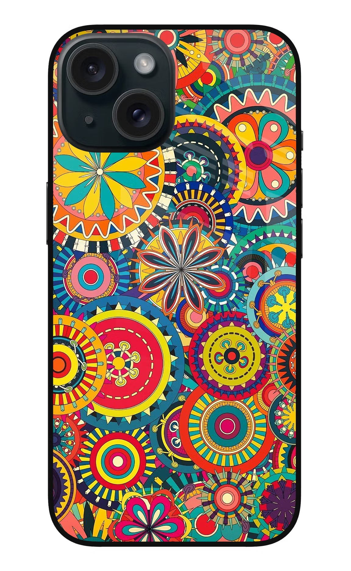 Gol Gol Art iPhone 15 Plus Glass Case Back Cover by Casekaro