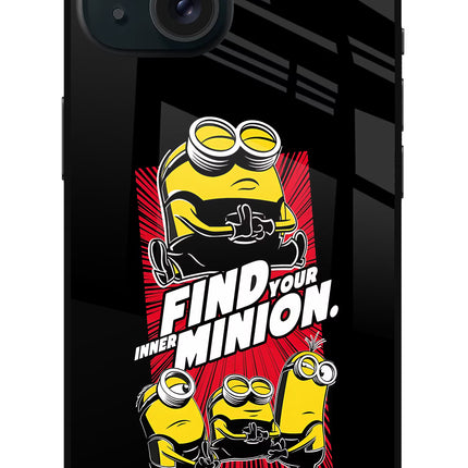 Find your inner Minion iPhone 15 Plus Glass Case