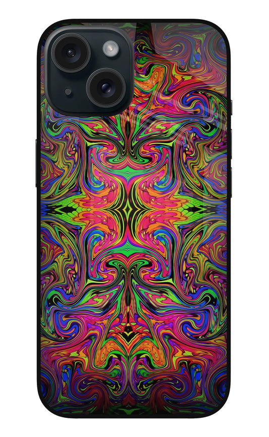 Psychedelic Art iPhone 15 Plus Glass Case