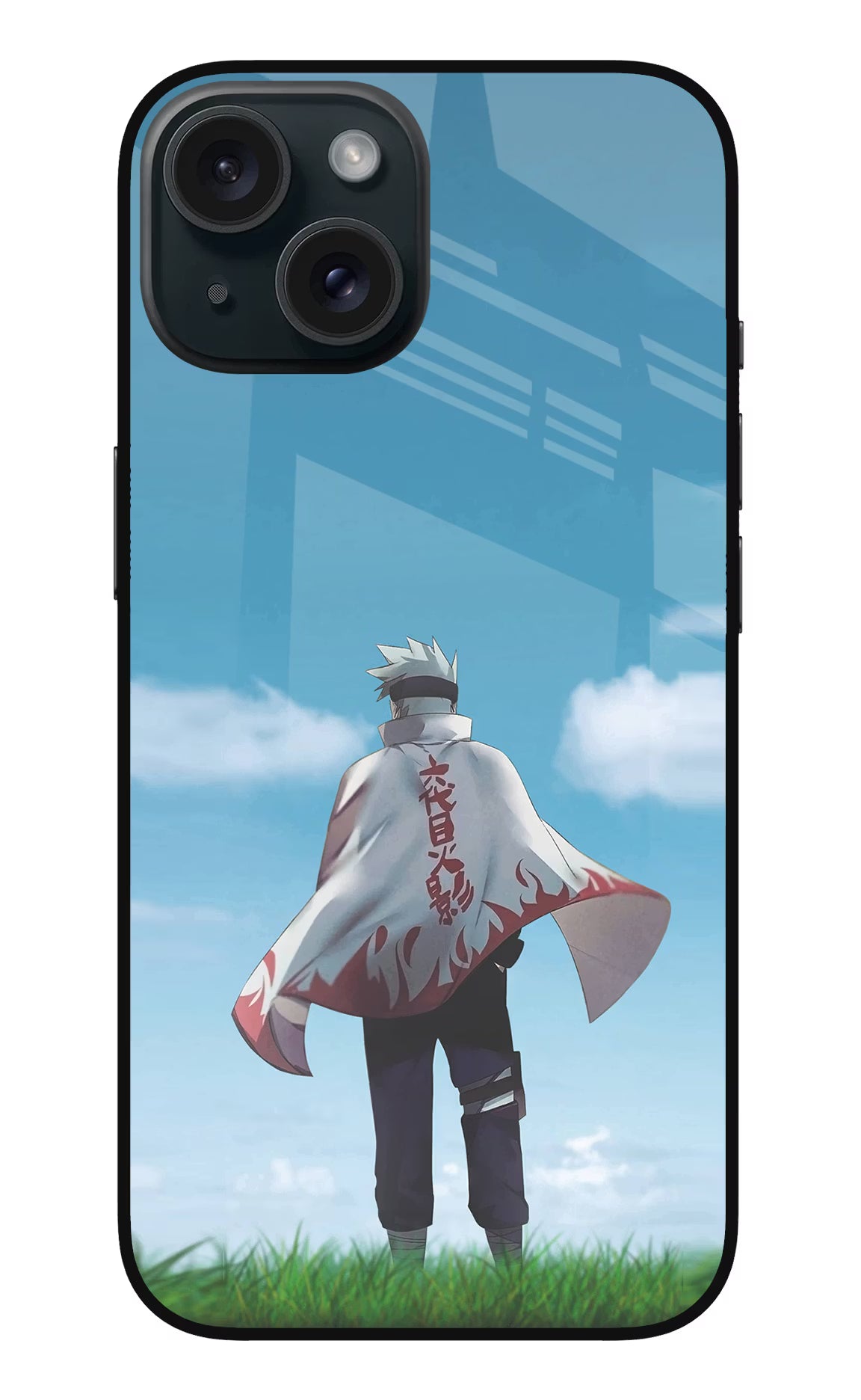 Kakashi iPhone 15 Plus Glass Case Back Cover by Casekaro