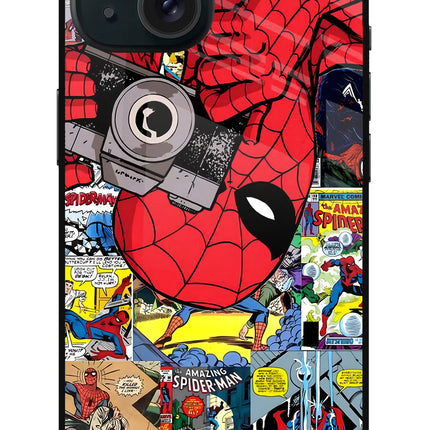 Spider Man iPhone 15 Plus Glass Case