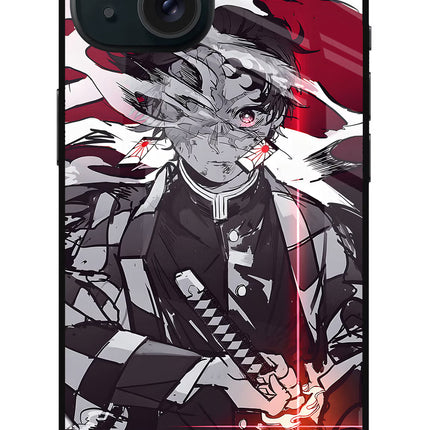 Demon Slayer iPhone 15 Plus Glass Case