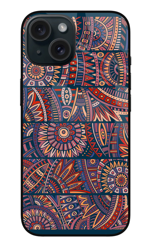 African Culture Design iPhone 15 Plus Glass Case