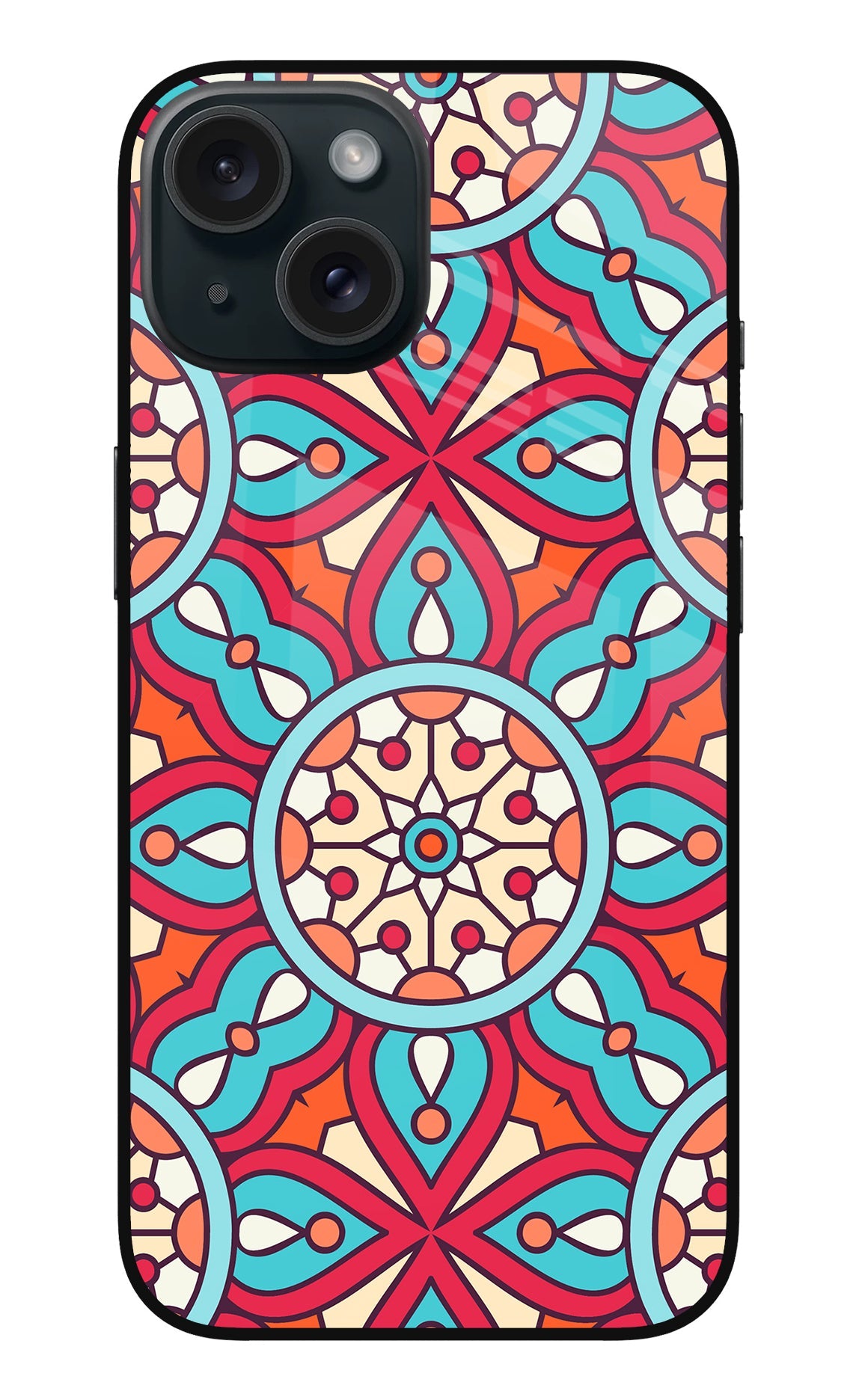 Mandala Geometric iPhone 15 Plus Back Cover