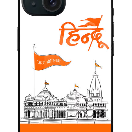 Jai Shree Ram Hindu iPhone 15 Plus Glass Case Back Cover by Casekaro