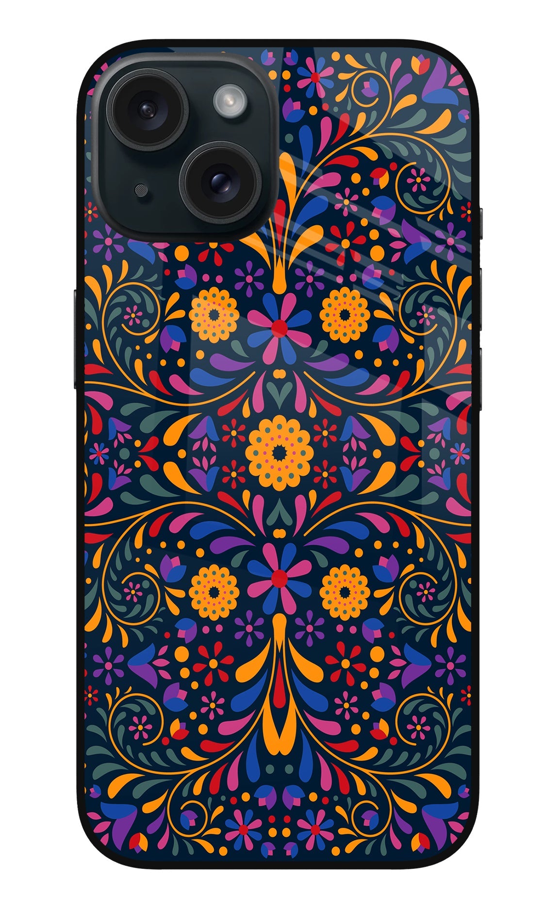 Mexican Art iPhone 15 Plus Glass Case