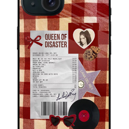 Queen of Disaster iPhone 15 Plus Glass Case