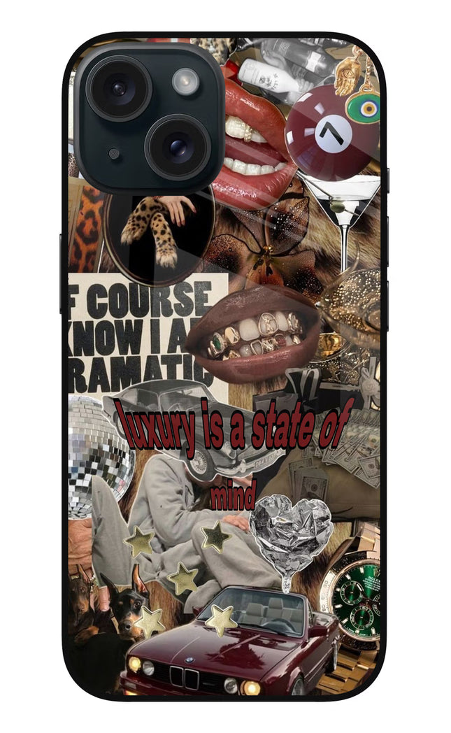 Luxury iPhone 15 Plus Glass Case
