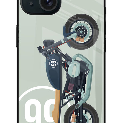 Classic Cafe Racer 99 iPhone 15 Plus Glass Case