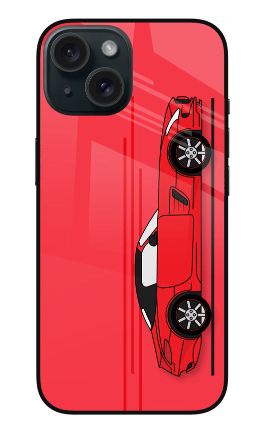 Red Velocity iPhone 15 Plus Glass Case