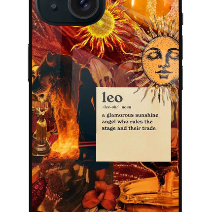 Leo Zodiac iPhone 15 Plus Glass Case