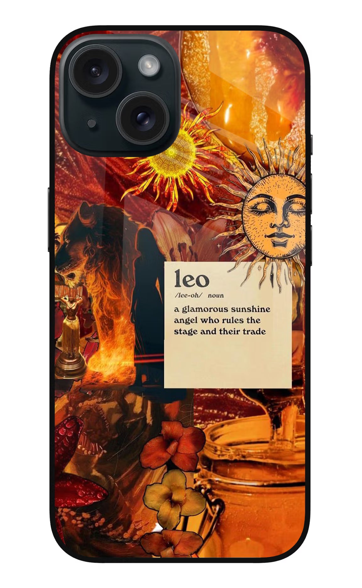 Leo Zodiac iPhone 15 Plus Glass Case
