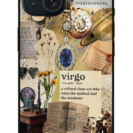 Virgo Zodiac iPhone 15 Plus Glass Case