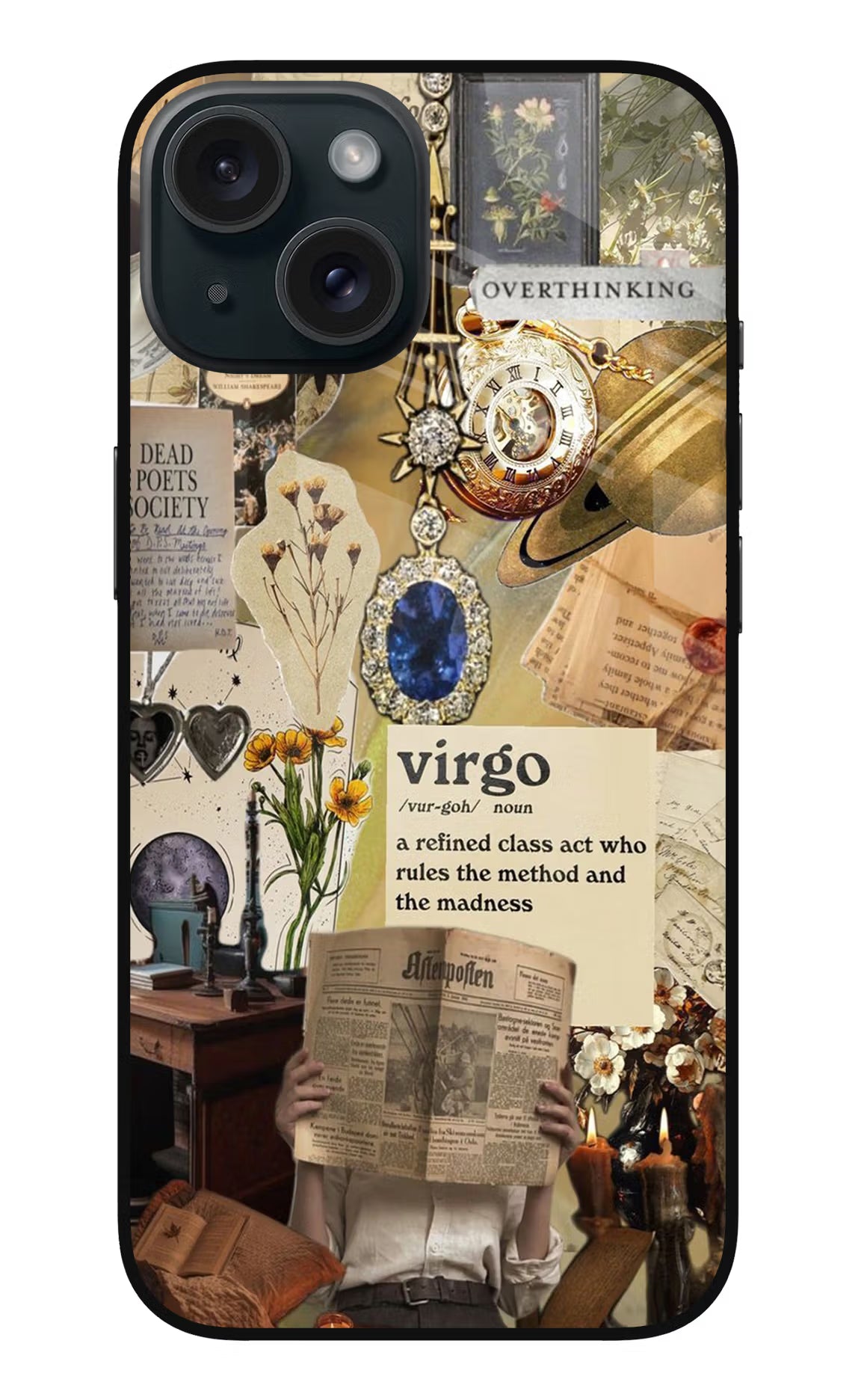 Virgo Zodiac iPhone 15 Plus Glass Case