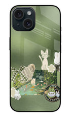 Aesthetic anime iPhone 15 Plus Glass Case