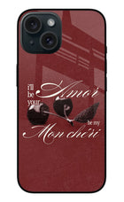 Velvet Cherry iPhone 15 Plus Glass Case Back Cover by Casekaro
