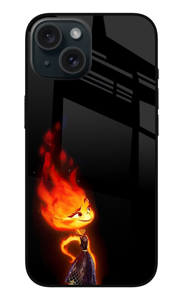 Ember Flame iPhone 15 Plus Glass Case