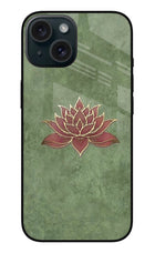 Lotus Grace iPhone 15 Plus Glass Case