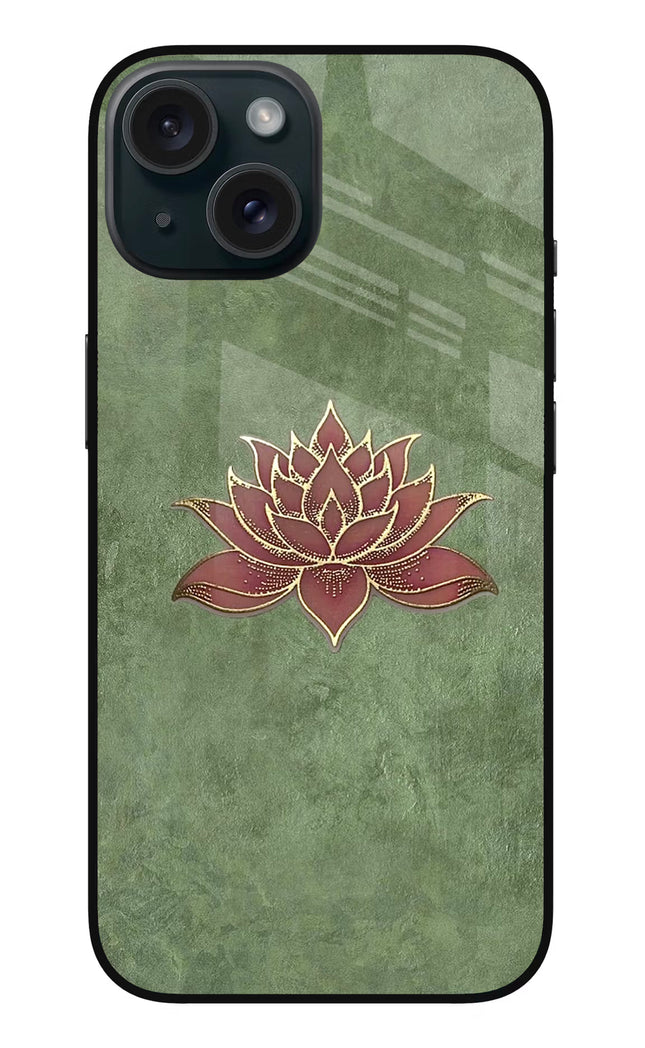 Lotus Grace iPhone 15 Plus Glass Case