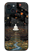Space Monk iPhone 15 Plus Glass Case