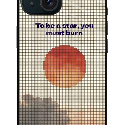 Pixel Sun iPhone 15 Plus Glass Case Back Cover by Casekaro