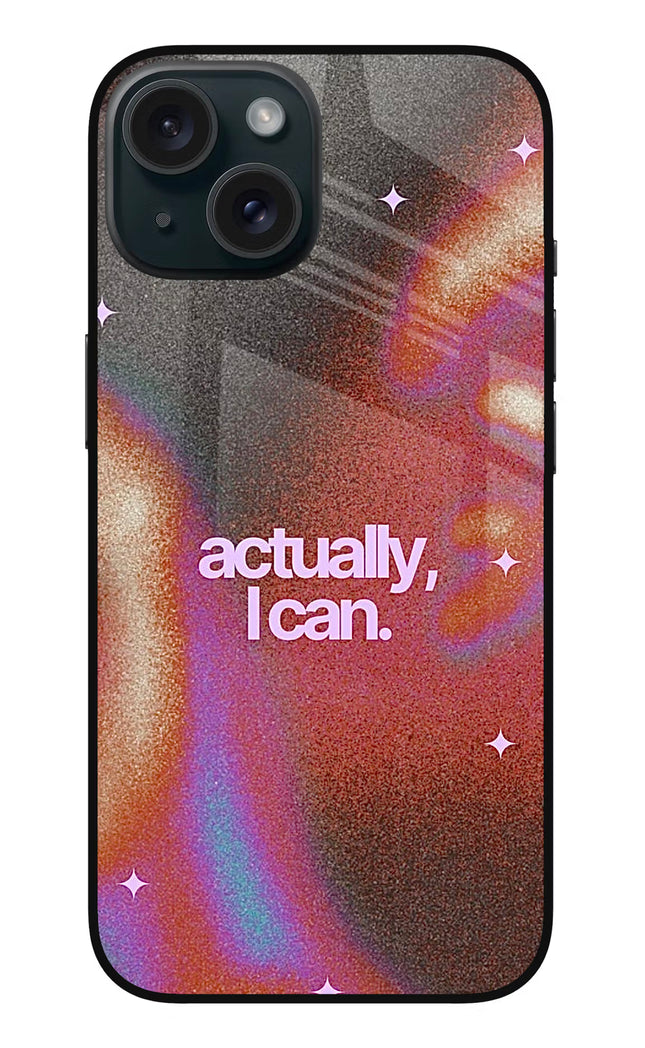 Pink Aura iPhone 15 Plus Glass Case