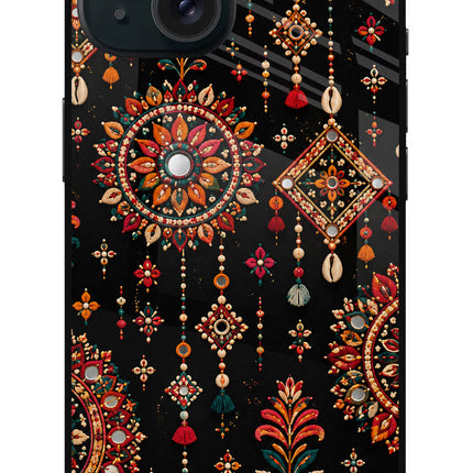 Boho Noir iPhone 15 Plus Glass Case