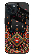Noir Mehfil iPhone 15 Plus Glass Case