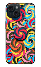 Spiral Pattern iPhone 15 Plus Glass Case